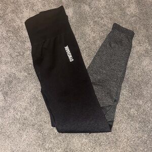 Gymshark women’s Charcoal and Jet Black Leggings